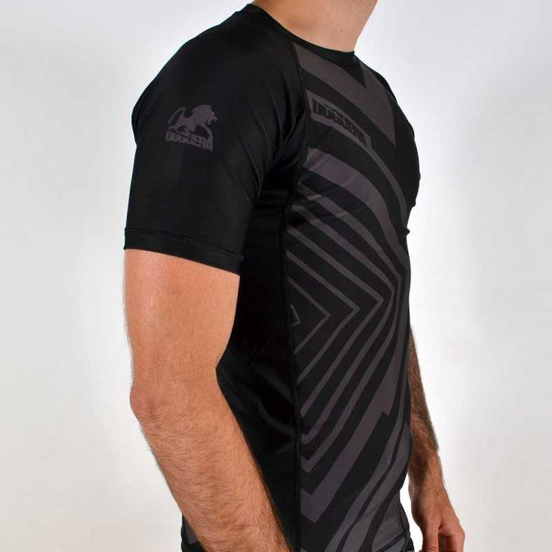 RASHGUARD JJB BLACK DOGUERA IBJJF